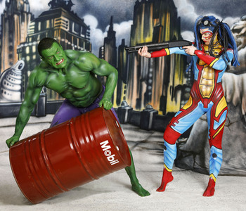 'Tag der Superhelden / National Superhero Day'-Bodypainting
