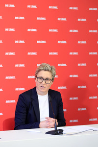Pressekonferenz mit Susanne Hennig-Wellsow in Berlin