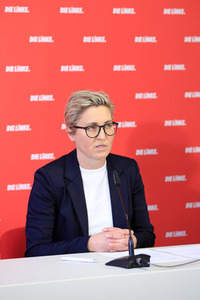 Pressekonferenz mit Susanne Hennig-Wellsow in Berlin