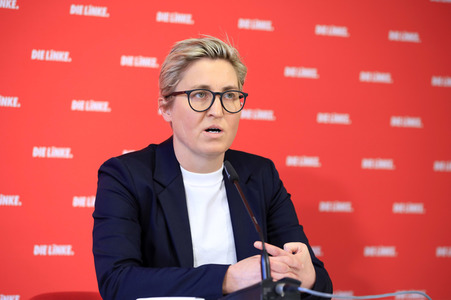 Pressekonferenz mit Susanne Hennig-Wellsow in Berlin