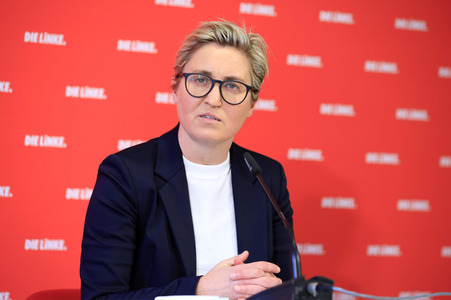 Pressekonferenz mit Susanne Hennig-Wellsow in Berlin