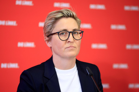 Pressekonferenz mit Susanne Hennig-Wellsow in Berlin