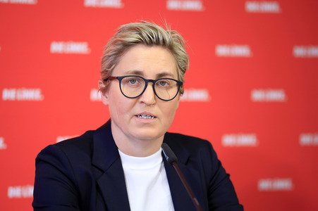 Pressekonferenz mit Susanne Hennig-Wellsow in Berlin