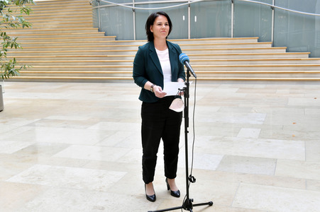 Pressestatement mit Annalena Baerbock in Berlin