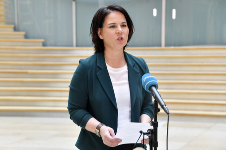 Pressestatement mit Annalena Baerbock in Berlin