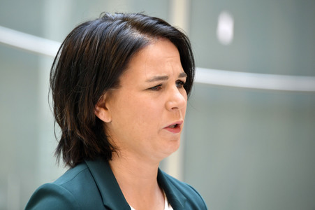 Pressestatement mit Annalena Baerbock in Berlin