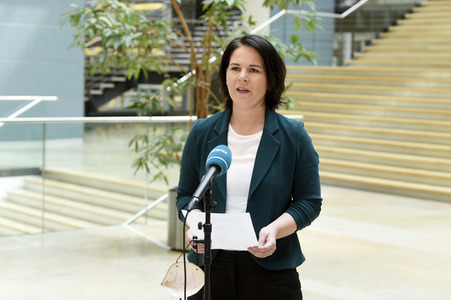 Pressestatement mit Annalena Baerbock in Berlin
