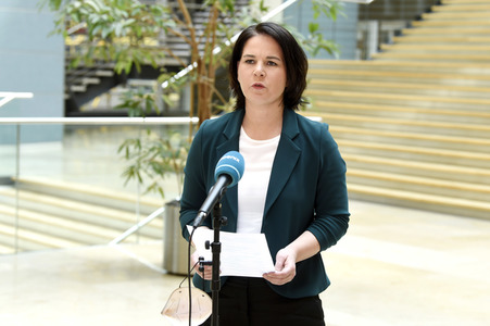 Pressestatement mit Annalena Baerbock in Berlin