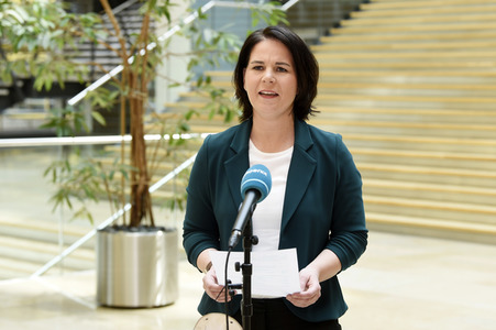 Pressestatement mit Annalena Baerbock in Berlin