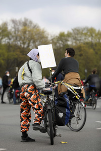 Fahrraddemo zum 1. Mai in Berlin
