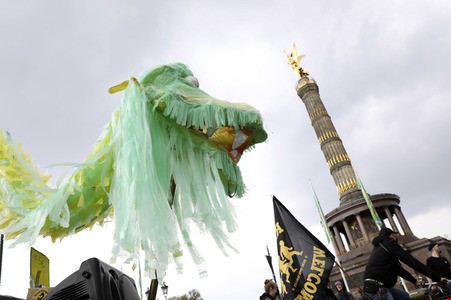 Fahrraddemo zum 1. Mai in Berlin