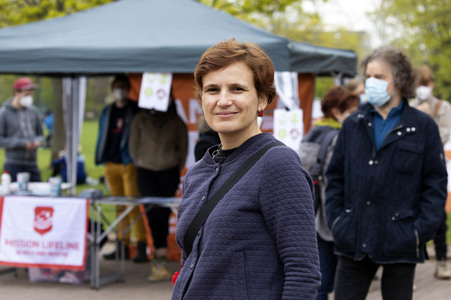 1. Mai Kundgebung der Partei Die Linke in Dresden