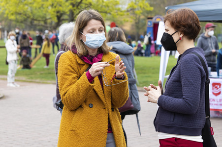 1. Mai Kundgebung der Partei Die Linke in Dresden