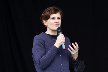 1. Mai Kundgebung der Partei Die Linke in Dresden
