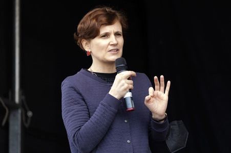 1. Mai Kundgebung der Partei Die Linke in Dresden