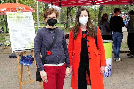 1. Mai Kundgebung der Partei Die Linke in Dresden