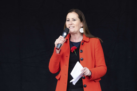 1. Mai Kundgebung der Partei Die Linke in Dresden