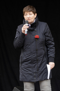 1. Mai Kundgebung der Partei Die Linke in Dresden