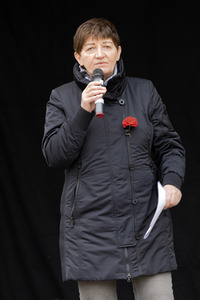 1. Mai Kundgebung der Partei Die Linke in Dresden