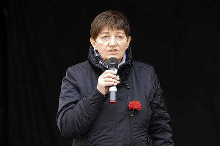 1. Mai Kundgebung der Partei Die Linke in Dresden