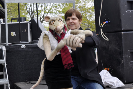 1. Mai Kundgebung der Partei Die Linke in Dresden