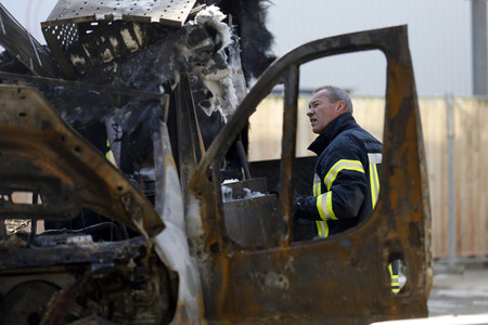 Willi Herrens abgebrannter Foodtruck in Frechen