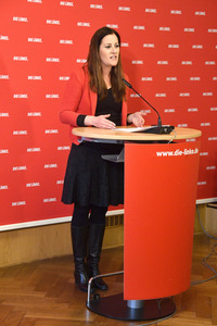 Pressekonferenz der Partei Die Linke zu aktuellen politischen Themen in Berlin