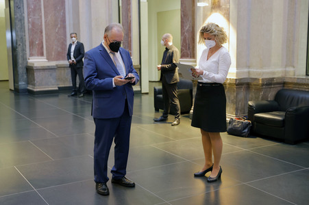Fototermin mit Ronan Le Gleut im Bundesrat in Berlin