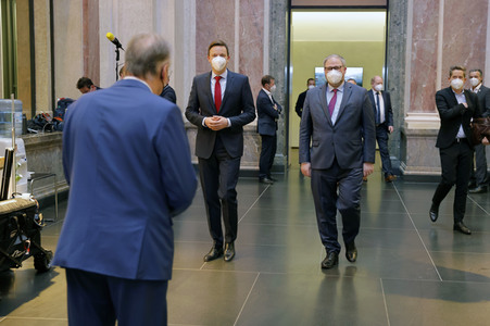 Fototermin mit Ronan Le Gleut im Bundesrat in Berlin
