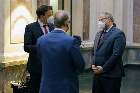 Fototermin mit Ronan Le Gleut im Bundesrat in Berlin