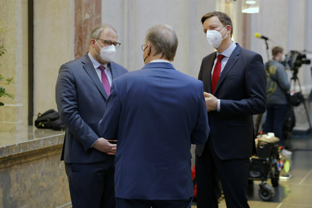 Fototermin mit Ronan Le Gleut im Bundesrat in Berlin