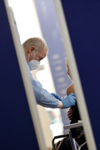 Sonderimpfaktion in der Ditib Moschee in Köln