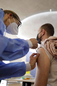 Sonderimpfaktion in der Ditib Moschee in Köln
