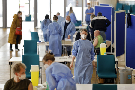 Sonderimpfaktion in der Ditib Moschee in Köln