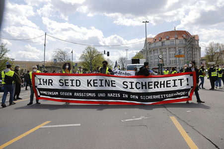 Demo gegen Gewaltübergriffe durch Polizisten in Berlin