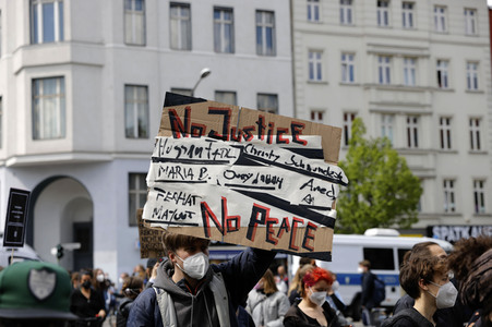 Demo gegen Gewaltübergriffe durch Polizisten in Berlin