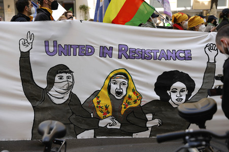 Demo gegen Gewaltübergriffe durch Polizisten in Berlin