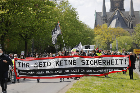 Demo gegen Gewaltübergriffe durch Polizisten in Berlin