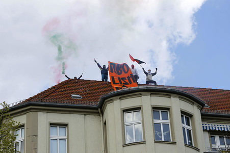 Demo gegen Gewaltübergriffe durch Polizisten in Berlin