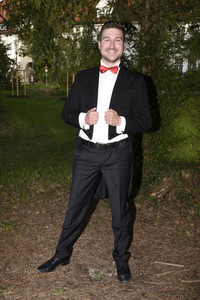 Christoph Baierl beim Streaming von 'Lebensfreude' in Haar