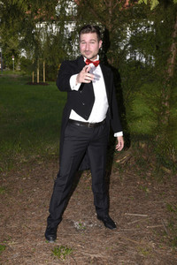 Christoph Baierl beim Streaming von 'Lebensfreude' in Haar