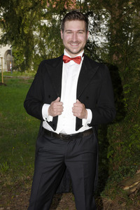 Christoph Baierl beim Streaming von 'Lebensfreude' in Haar