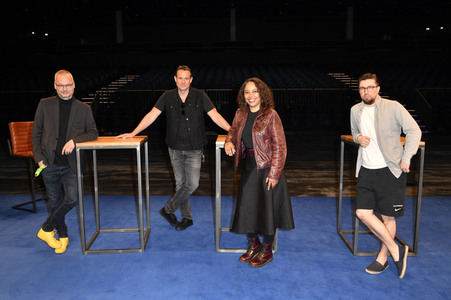 Fototermin für das Nothilfe-Projekt #hierspieltdiemusik in Berlin