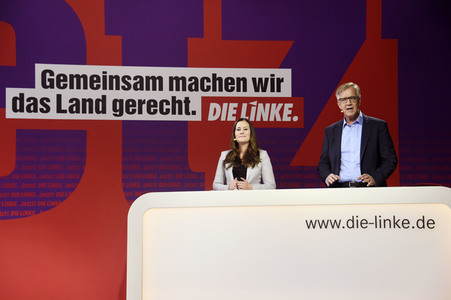 Bekanntgabe der Spitzenkandidatur der Partei Die Linke zur Bundestagswahl in Berlin