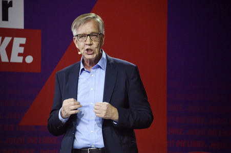 Bekanntgabe der Spitzenkandidatur der Partei Die Linke zur Bundestagswahl in Berlin