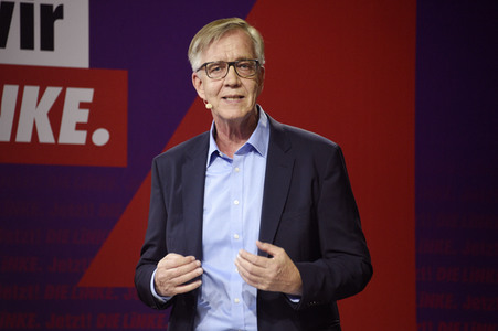 Bekanntgabe der Spitzenkandidatur der Partei Die Linke zur Bundestagswahl in Berlin