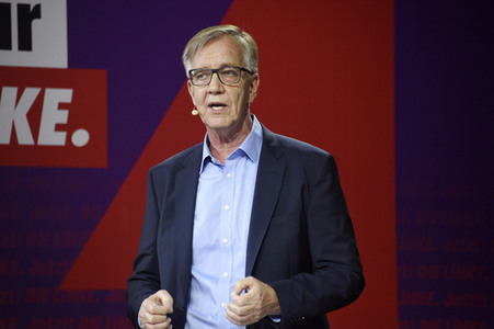 Bekanntgabe der Spitzenkandidatur der Partei Die Linke zur Bundestagswahl in Berlin