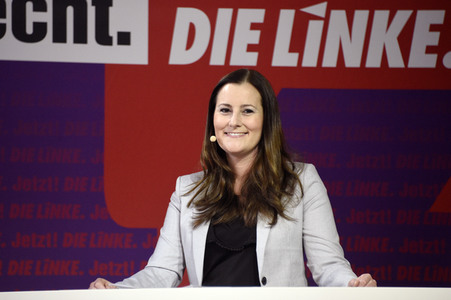Bekanntgabe der Spitzenkandidatur der Partei Die Linke zur Bundestagswahl in Berlin