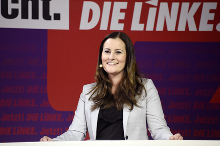 Bekanntgabe der Spitzenkandidatur der Partei Die Linke zur Bundestagswahl in Berlin