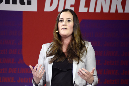 Bekanntgabe der Spitzenkandidatur der Partei Die Linke zur Bundestagswahl in Berlin